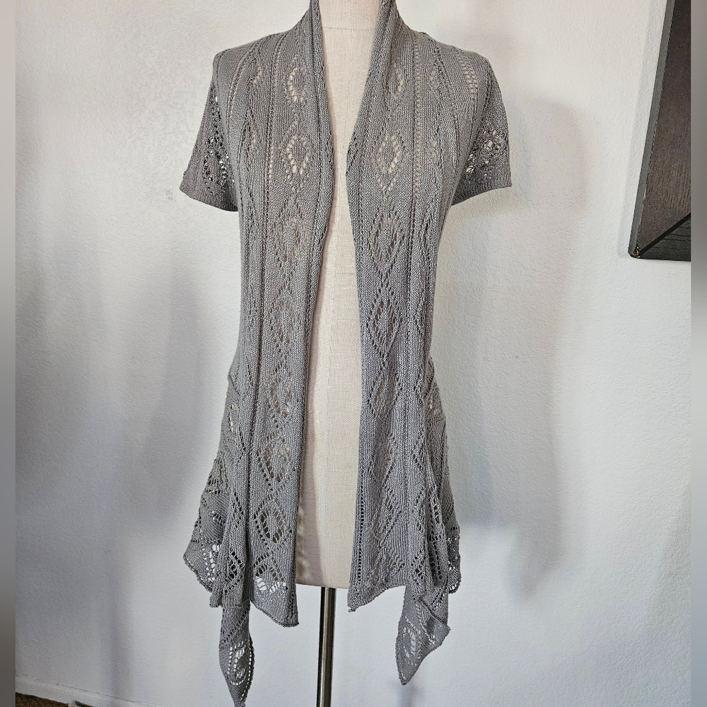 HENDI Y2K Crochet Ruffles  Cardigan